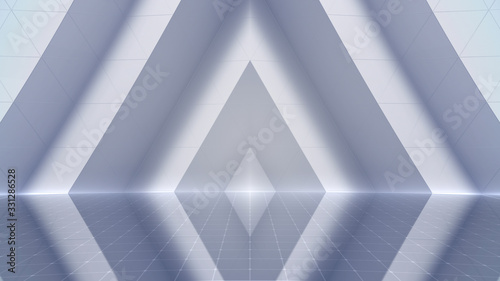 Simple Design Geometric Stage Theater business 3D illustration background.