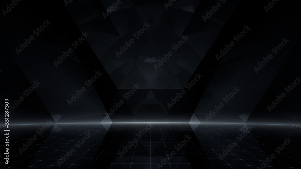 Obraz premium Simple Design Geometric Stage Theater business 3D illustration background.