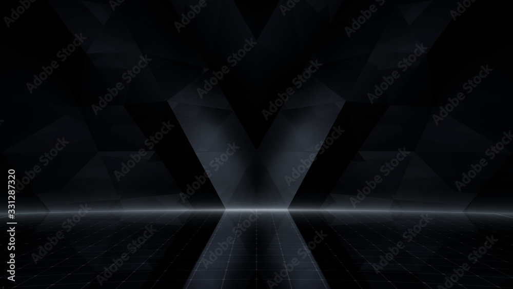 Obraz premium Simple Design Geometric Stage Theater business 3D illustration background.