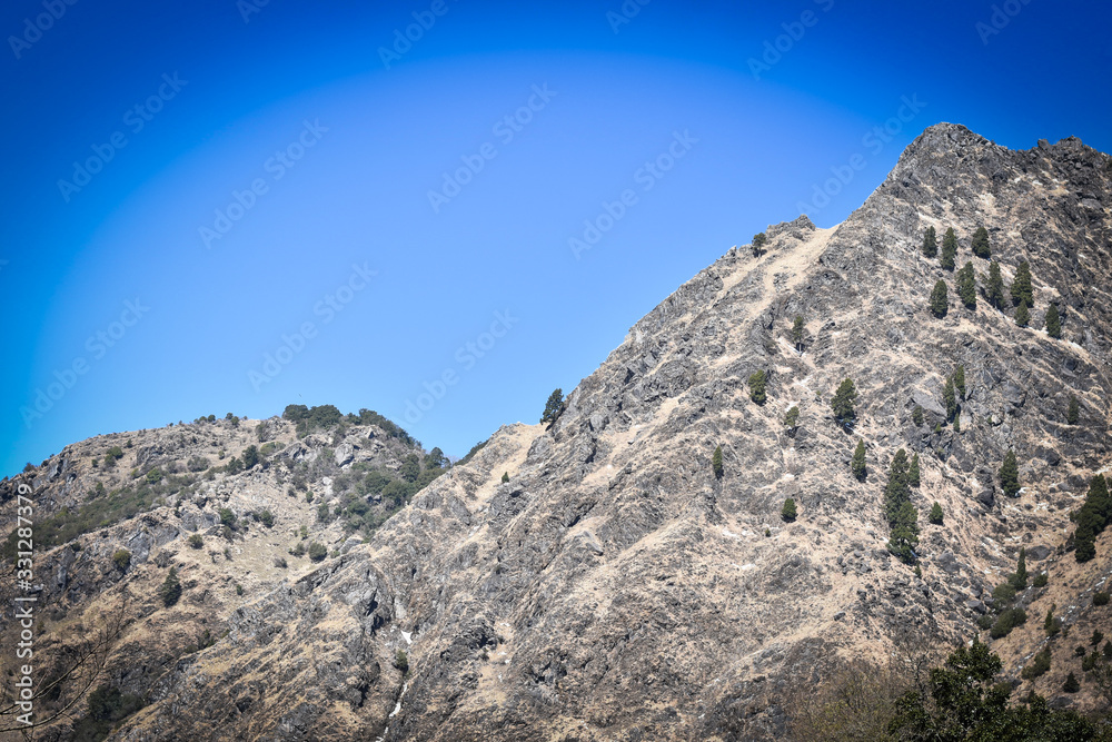 view of mountains in nainital India 