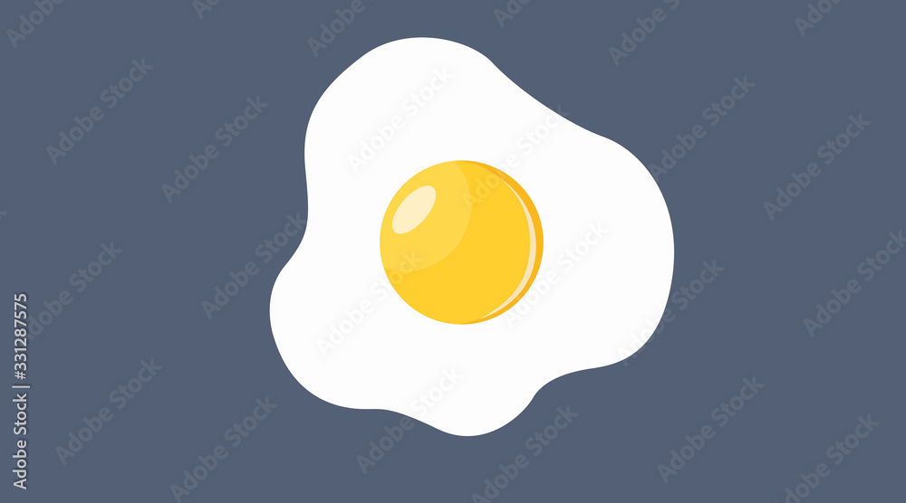 Vector isolated Illustration of a Fried Egg Vector isolated Illustration of a Fried Egg