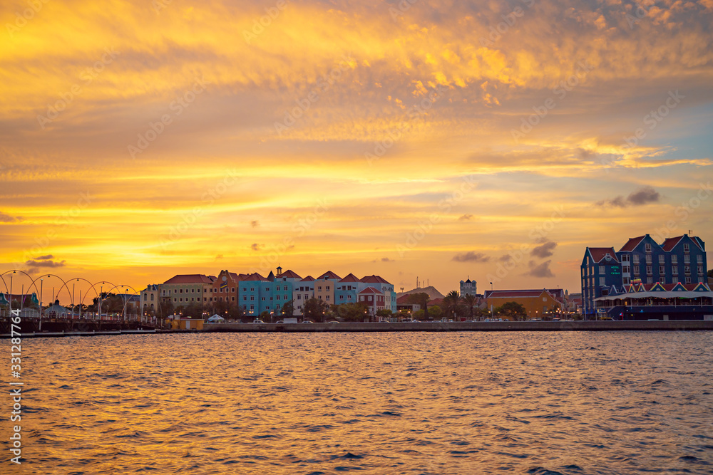 Sunset in town Curaçao Caribe