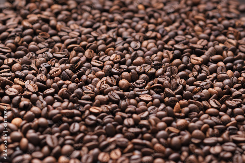 texture of coffee beans. side view. macro photo texture of coffee beans. side view. macro photo