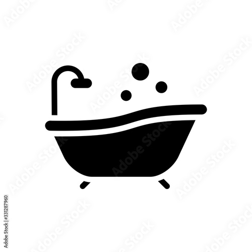 bath tub icon vector template