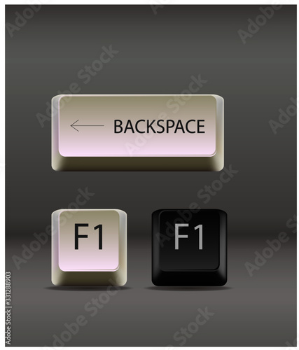 keyboard with key