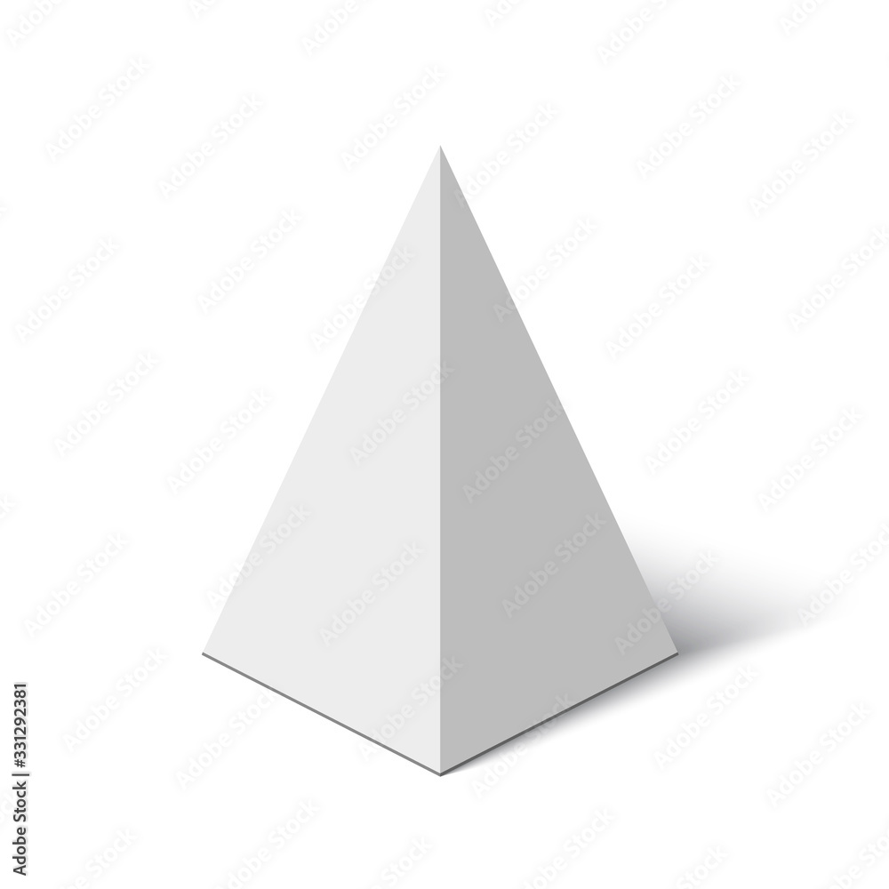 White pyramid. Vector illustration. White pyramid. Vector illustration.