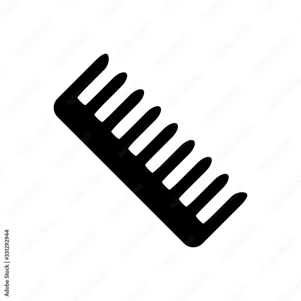 Comb flat vector icon illustration isolated on white. Hair fixing sign. Hairdresser symbol. Comb flat vector icon illustration isolated on white. Hair fixing sign. Hairdresser symbol.
