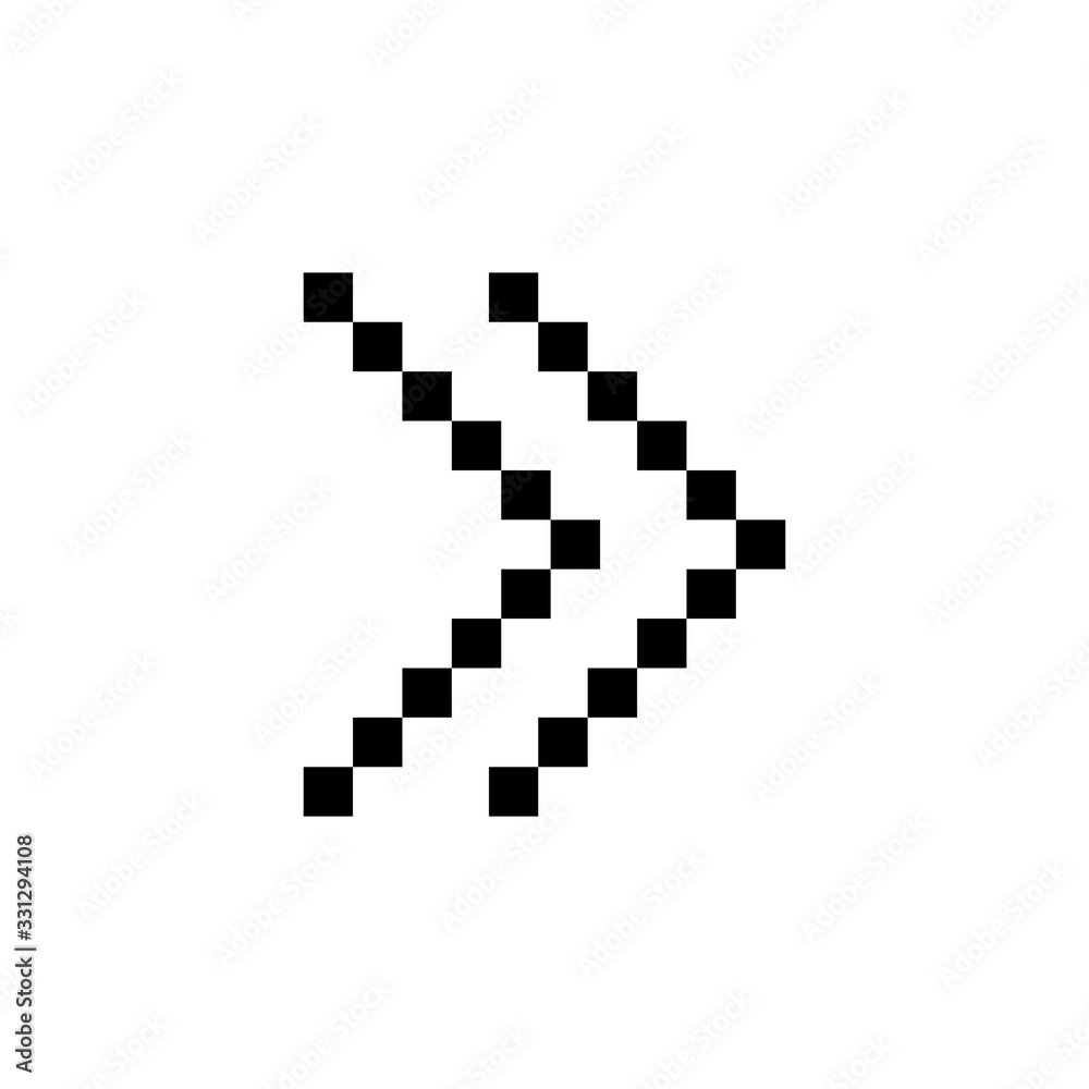 arrowheads, up, down, left, right and arrow icon. Perfect for application, web, logo, game and presentation template. icon design pixel art and line style