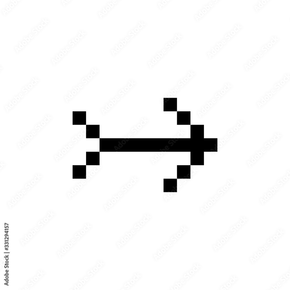 bow, archer, up, down, left, right and arrow icon. Perfect for application, web, logo, game and presentation template. icon design pixel art and line style bow, archer, up, down, left, right and arrow icon. Perfect for application, web, logo, game and presentation template. icon design pixel art and line style
