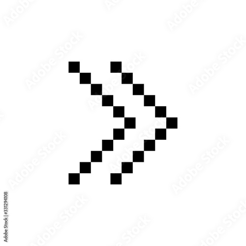 arrowheads, up, down, left, right and arrow icon. Perfect for application, web, logo, game and presentation template. icon design pixel art and line style