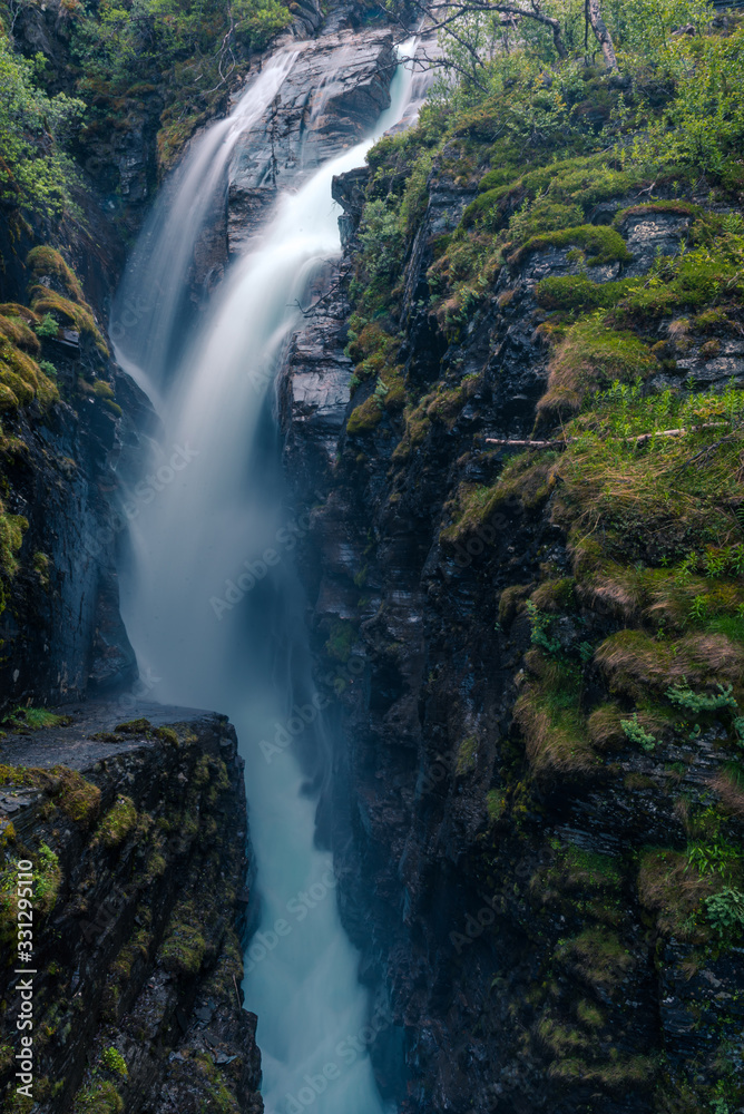 'silver' waterfall in Abisko