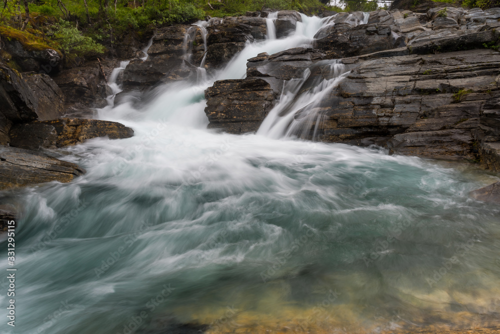 'silver' waterfall in Abisko