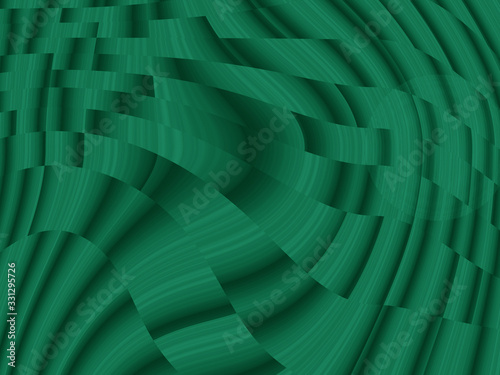 Abstract advertising background, green, black gradient curvature modern dynamic waves