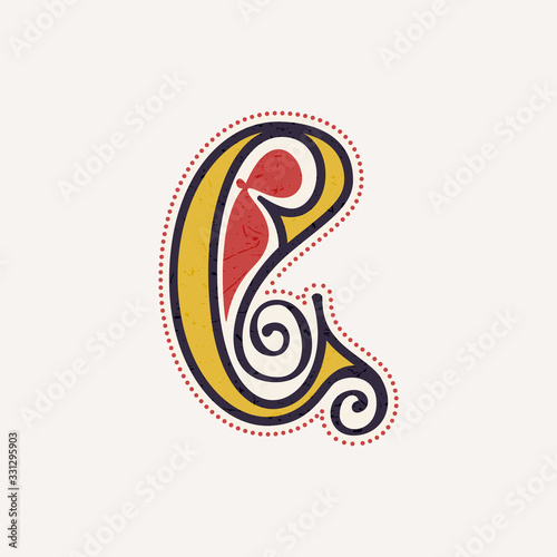 C letter logo in true celtic knot-spiral style.