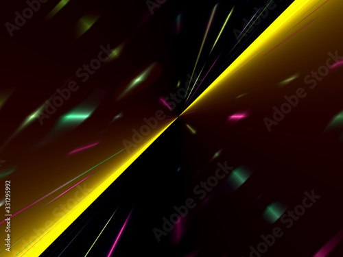 Abstract advertising background, dynamic gold, geometric gradient motion illustration