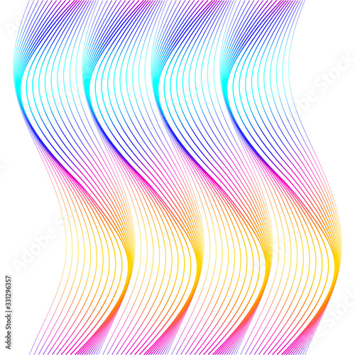 Abstract vertical wavy stripes on white background01