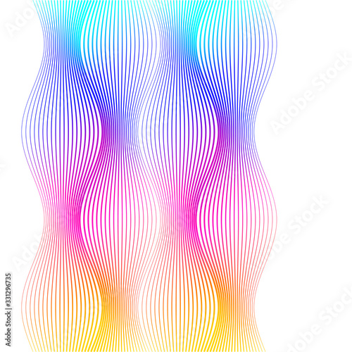 Abstract vertical wavy stripes on white background05
