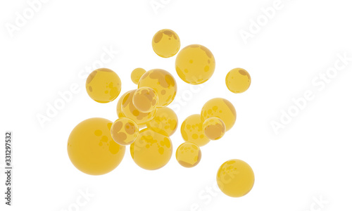 Valokuva Collagen, gloss keratin oil bubbles