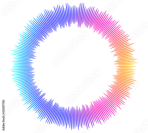 Color circle equalizer isolated music player01