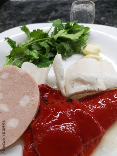 pancakes with sour cream and strawberries