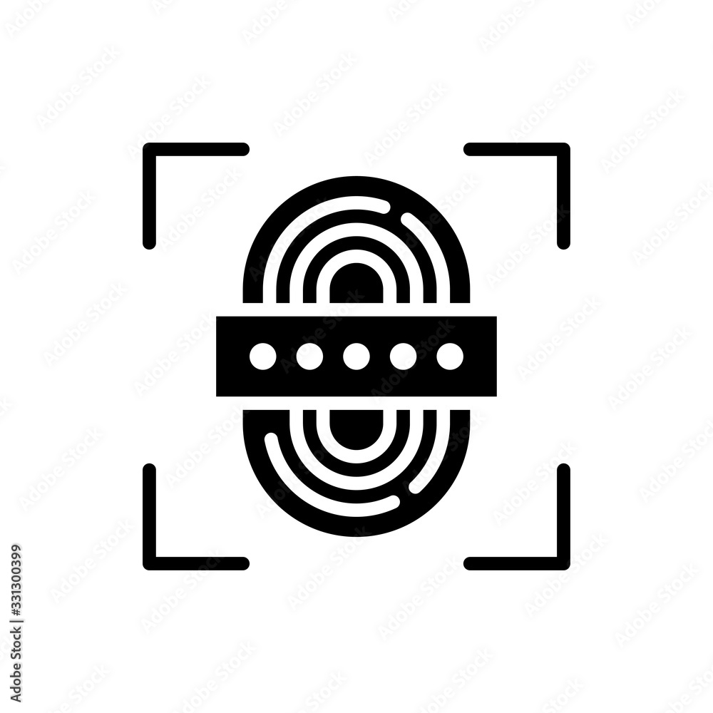Fingerprint Unlock Vector icon Glyph Illustration. Fingerprint Unlock Vector icon Glyph Illustration.