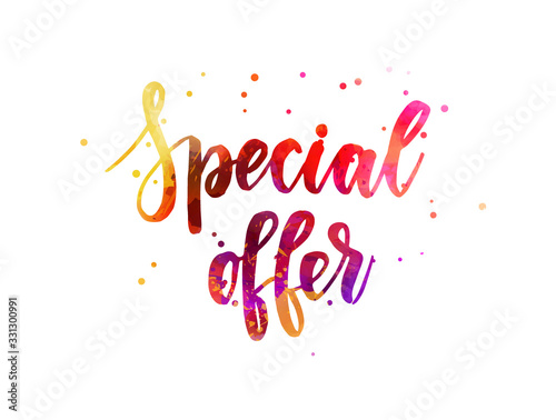 Special offer lettering