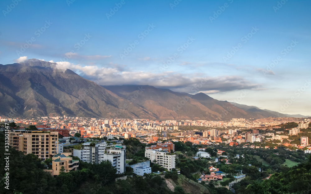 Caracas city with The Mount El Avila in the background