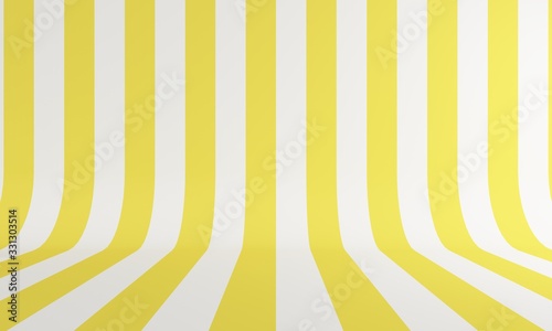 Abstract background with yellow and white line. Backdrop design for product promotion. 3d rendering
