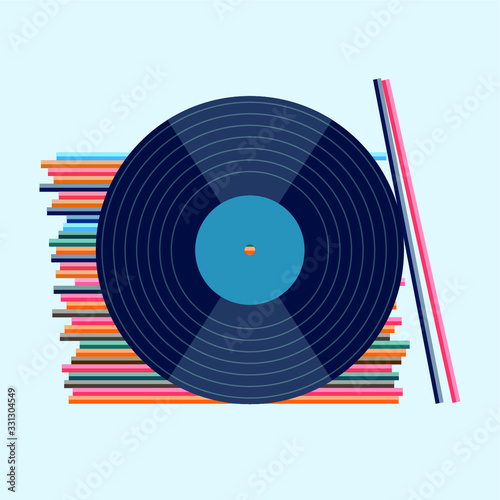 Vinyl record. vinyl records shop. Retro vinyl. Vinyl collection. Vinyl music