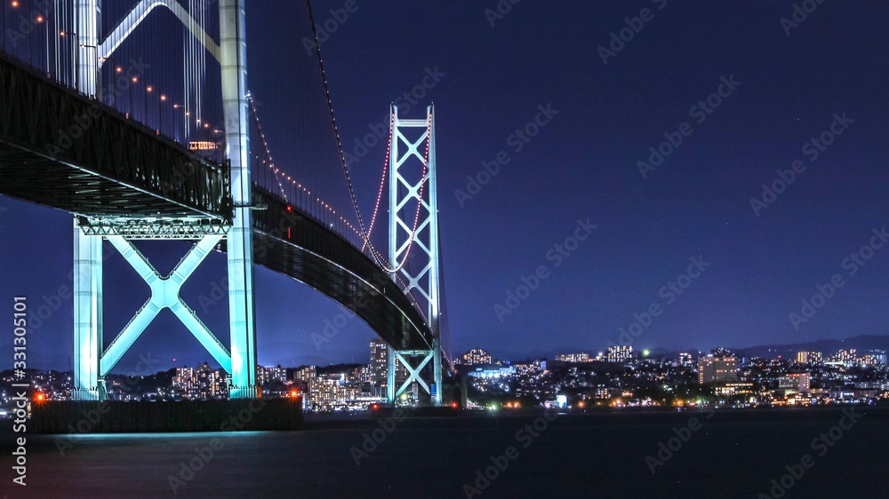 Fototapeta bridge at night
