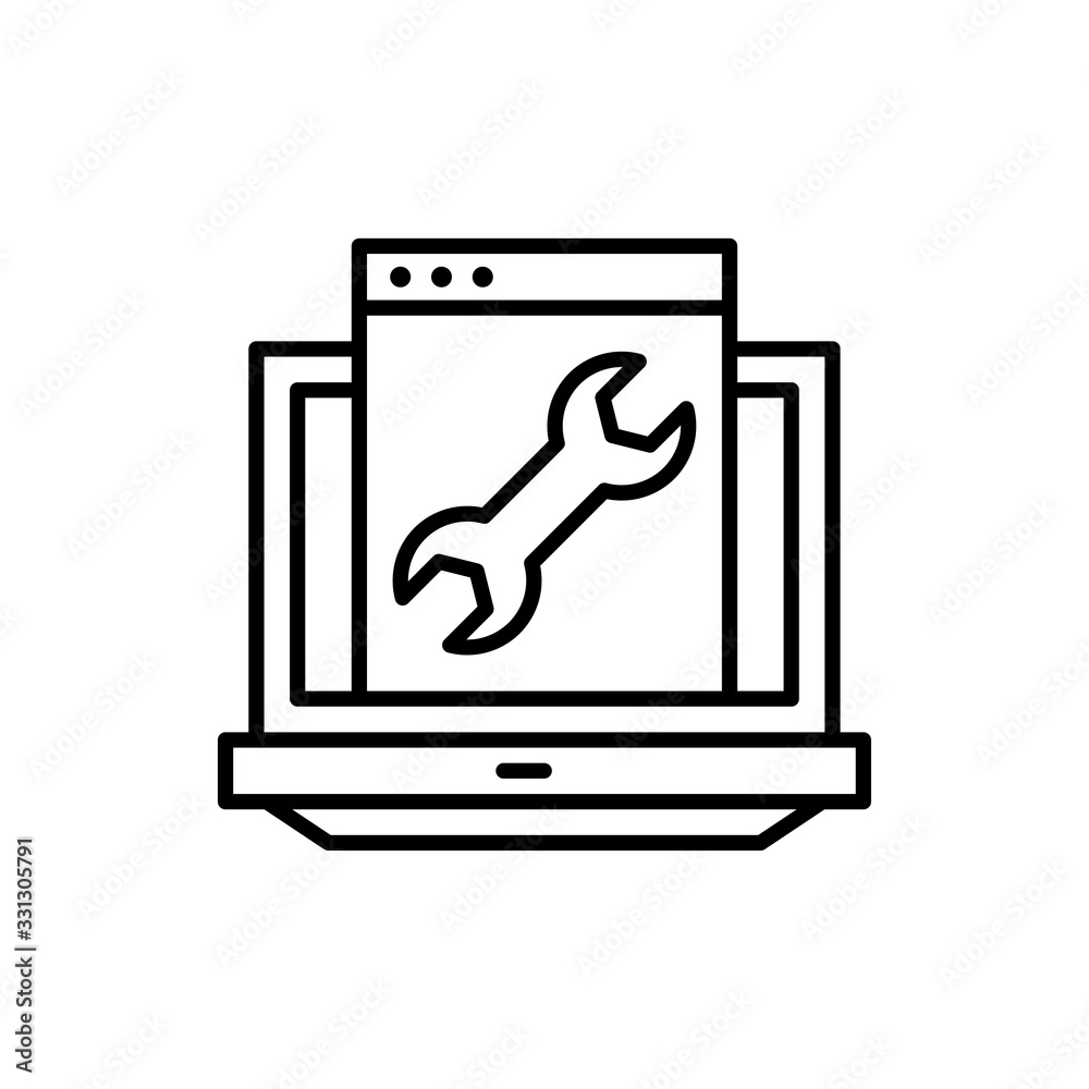 Tech Support Vector icon Line Illustration. Tech Support Vector icon Line Illustration.