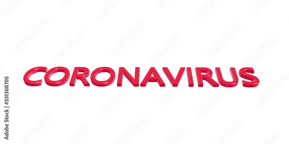 3D rendering with text Coronavirus, 2019-nCoV Novel Coronavirus SARS-CoV-2 Bacteria. Danger, virus, flu. Analysis and test, experimentation. Dangerous Coronavirus covid-19.