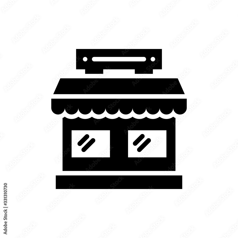 Shop Vector Glyph Icon Illustration Shop Vector Glyph Icon Illustration