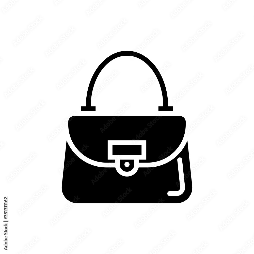 Clutch Bag Vector Glyph Icon Illustration Clutch Bag Vector Glyph Icon Illustration