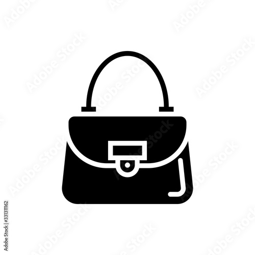 Clutch Bag Vector Glyph  Icon Illustration