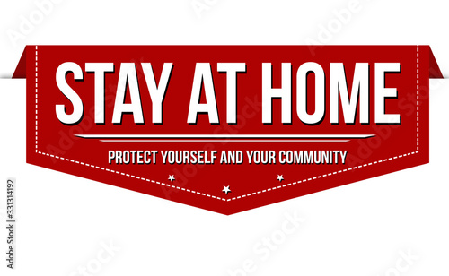 Stay at home banner design