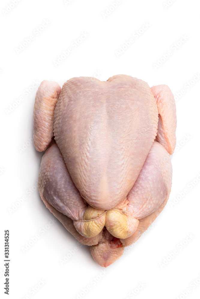 Raw chicken isolated on white background Raw chicken isolated on white background