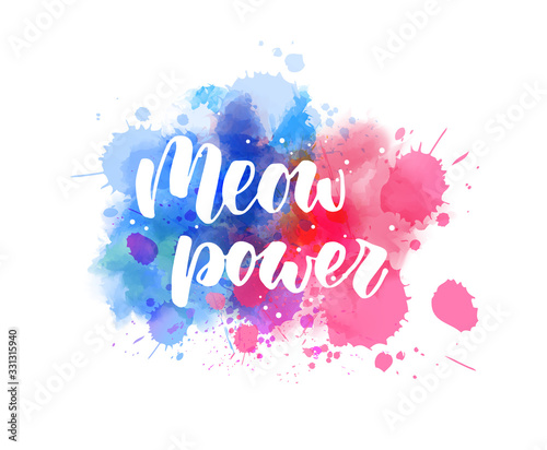 Meow power lettering