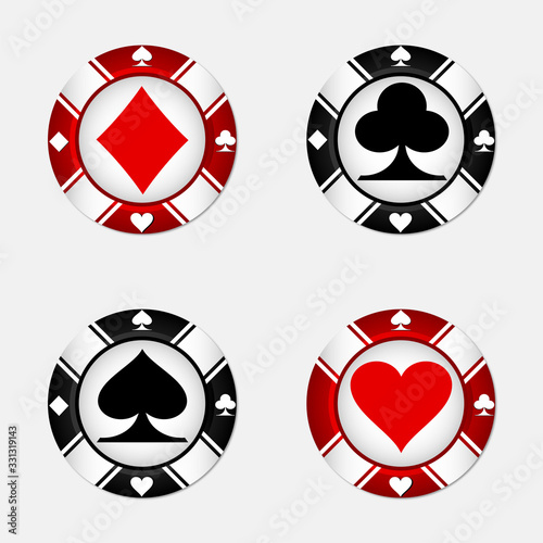 Casino set. Casino chips. Poker chip