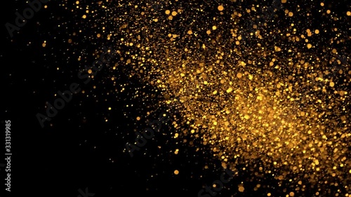 Wallpaper Mural Particles gold bokeh glitter awards dust abstract background loop. Gold ink in water. Golden glitter sand or dust creating. Art backgrounds. Super Slow Motion at 1000fps. Torontodigital.ca