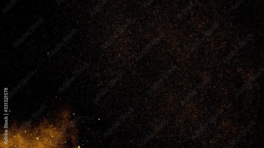 Particles gold bokeh glitter awards dust abstract background loop. Gold ink in water. Golden glitter sand or dust creating. Art backgrounds. Super Slow Motion at 1000fps. Particles gold bokeh glitter awards dust abstract background loop. Gold ink in water. Golden glitter sand or dust creating. Art backgrounds. Super Slow Motion at 1000fps.