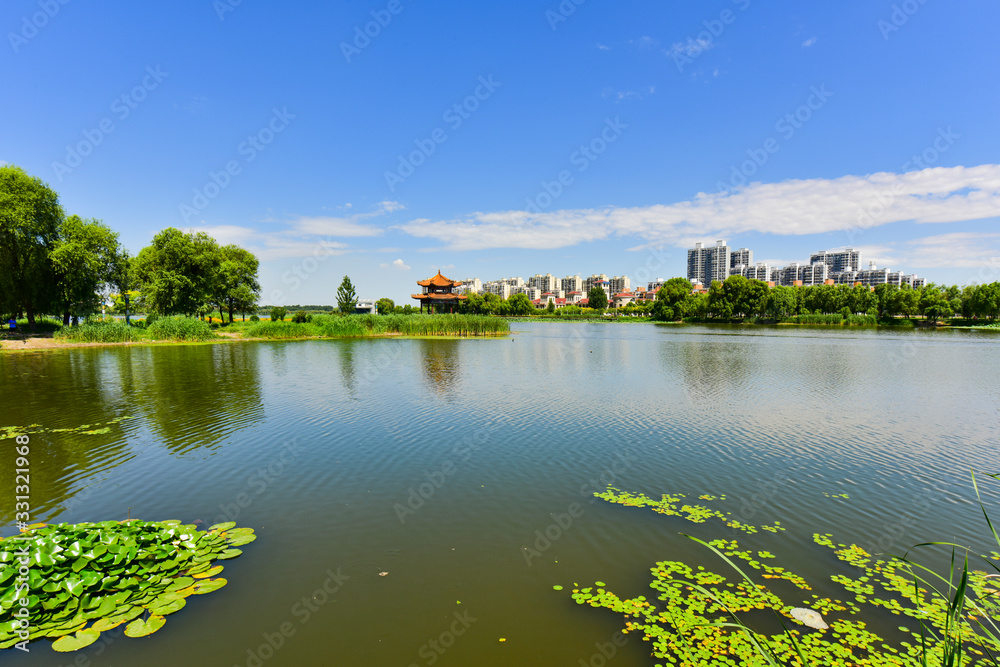 City park landscape, luannan county, hebei province, China