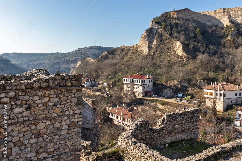 Obraz premium Amazing panorama of town of Melnik, Bulgaria