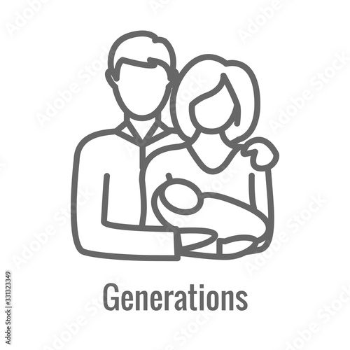 Generational and Retirement Icon set showing considerations - retirement