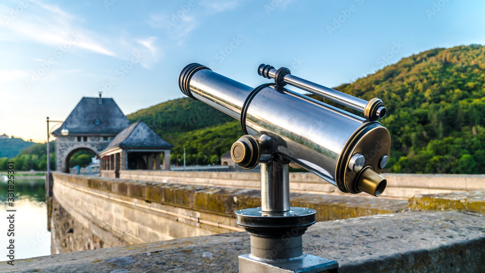 Telescope on touristic destination Telescope on touristic destination