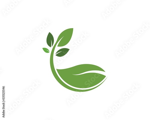 go green Logos of green leaf ecology nature element vector