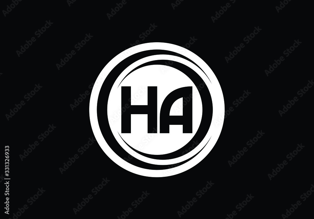 H A, HA Initial Letter Logo design vector template, Graphic Alphabet Symbol for Corporate Business Identity H A, HA Initial Letter Logo design vector template, Graphic Alphabet Symbol for Corporate Business Identity