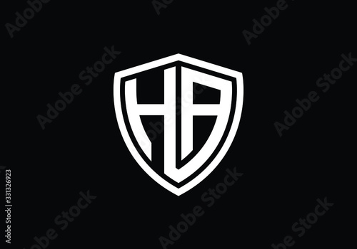 Free Download H A, HA Initial Letter Logo design vector template, Graphic Alphabet Symbol for Corporate Business Identity - GFXLoad
