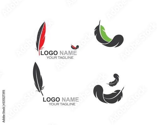 feather icon illustration vector template
