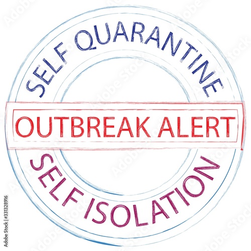 self isolation and self quarantine sign